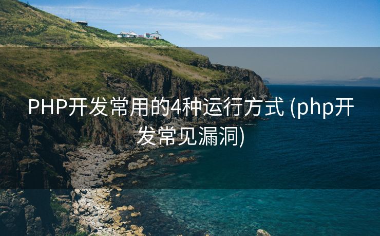 PHP开发常用的4种运行方式 (php开发常见漏洞)