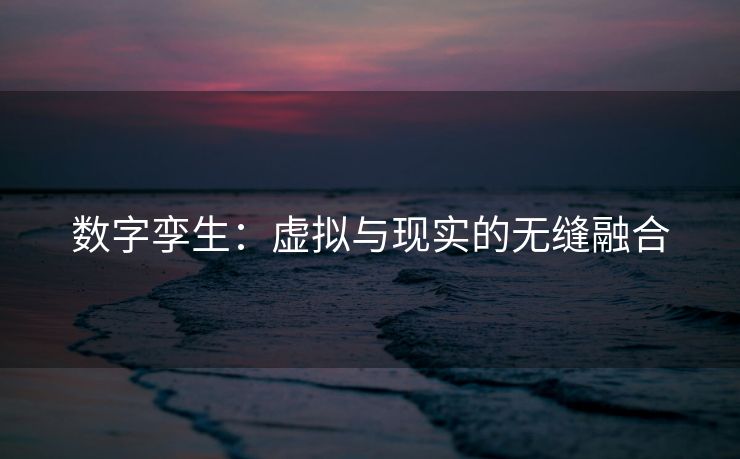 数字孪生：虚拟与现实的无缝融合