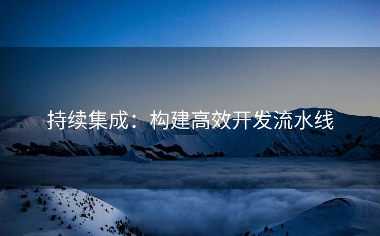 持续集成：构建高效开发流水线