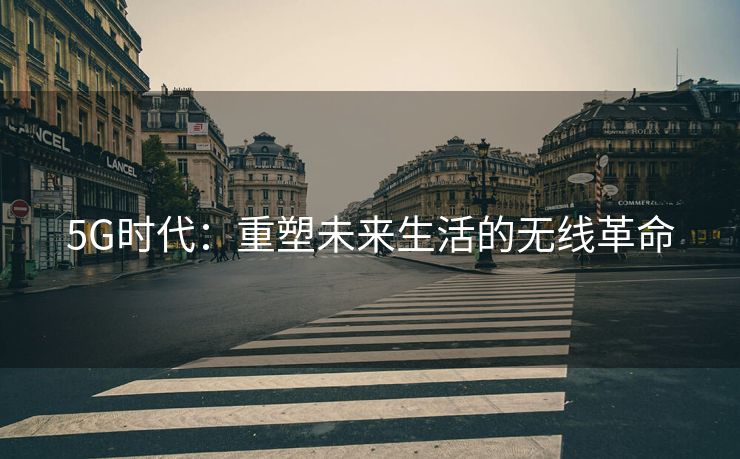 5G时代：重塑未来生活的无线革命