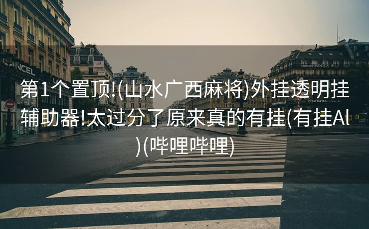 第1个置顶!(山水广西麻将)外挂透明挂辅助器!太过分了原来真的有挂(有挂Al)(哔哩哔哩)