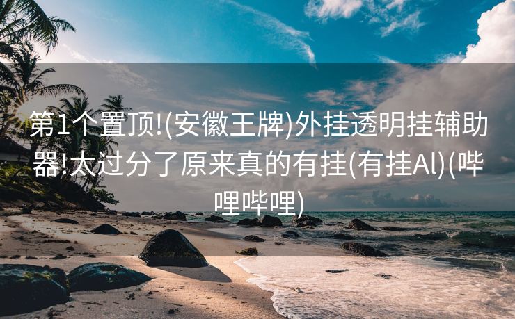 第1个置顶!(安徽王牌)外挂透明挂辅助器!太过分了原来真的有挂(有挂Al)(哔哩哔哩)