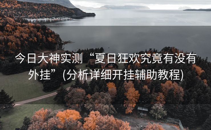 今日大神实测“夏日狂欢究竟有没有外挂”(分析详细开挂辅助教程)