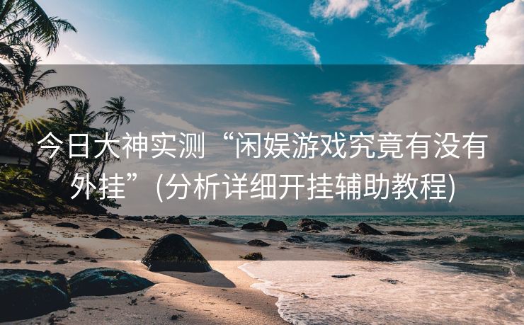 今日大神实测“闲娱游戏究竟有没有外挂”(分析详细开挂辅助教程)